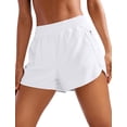 thumbnail image 1 of Shorts CRZ YOGA Cintura Alta para Correr 7.5 cm con Bolsillo con Cierre Blanco Talla L, 1 of 6