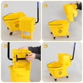 thumbnail image 4 of Xyskin Plastic Combo Bucket with Wringer on Wheels, Side-Press Mop Bucket,16.14" X 13.7" X 12.4", Yellow, 4 of 7