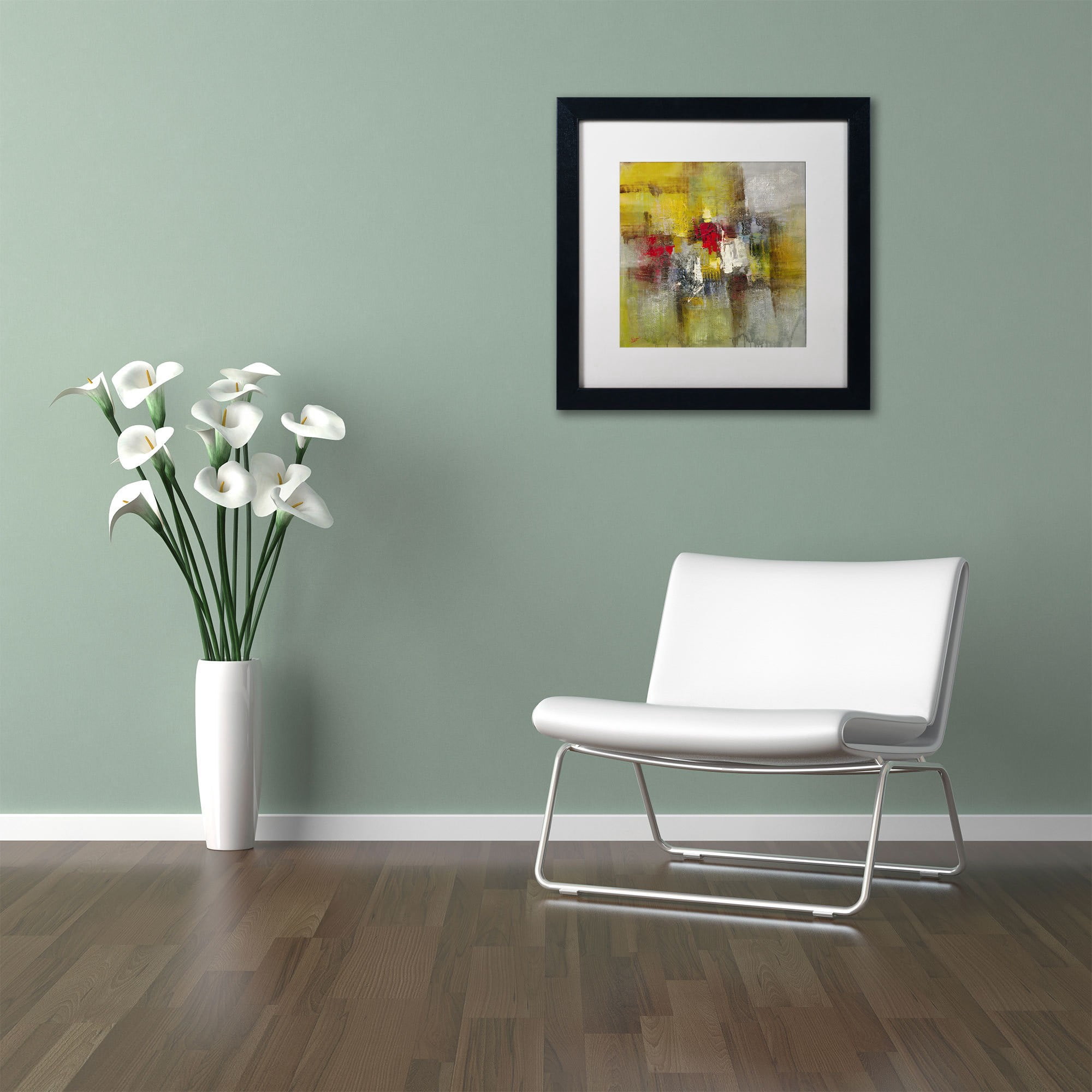 Trademark Ricardo Tapia "Cherish" Canvas Art White Matte With Black Frame 16" x 16" (MA0474-B1616MF)