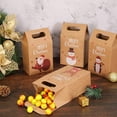 thumbnail image 4 of 24 piezas de bolsas de regalo de papel kraft de Navidad, bolsas de regalo de fiesta de Navidad, cajas de dulces, cajas de papel creativas para regalos de fiesta de Navidad, dulces (marrón), 4 of 4