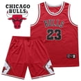 thumbnail image 1 of Uniforme de Basketball Nba Chicago Bulls Michael Jordan Ensemble d'Uniforme de Basketball Brodé-qiufu, 1 of 2