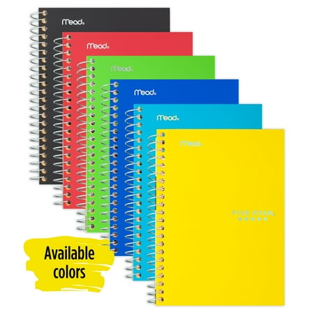 Five Star Personal Spiral Notebook, College Ruled, 7