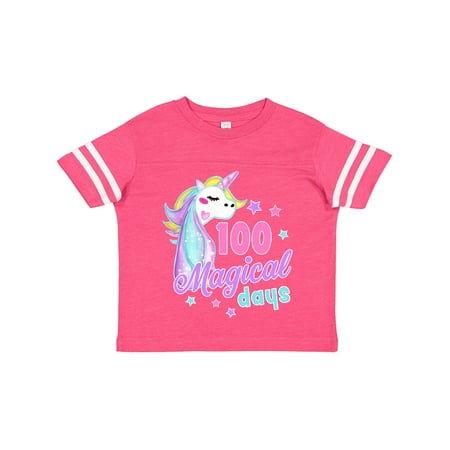 

Inktastic 100 Magical Days with Unicorn and Stars Gift Toddler Toddler Girl T-Shirt