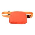 thumbnail image 1 of Riñonera de nailon con cinturón ajustable y bolsillos con cremallera para mujeres y adultos, impermeable, color naranja, 1 of 8