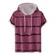 thumbnail image 1 of Pantalones Cortos Casuales para Hombre Impresión Digital Pullover Camiseta con Capucha Deportiva de Fitness, Blusa de Cuello Redondo de Poliéster para Al Aire Libre, Diaria Y Toda la Temporada, 1 of 4