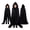 Black, variant on LYHaoo Kids Halloween Cloak Cape with Hooded,Boys Party Dress Up Outfits Cloak(110)
