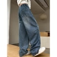 thumbnail image 5 of EnJoCho Girls Jeans Harem Denim Pants Loose Elastic Waist Curved Fit Trousers Soft Bottoms For Kids Spring Daily Outdoor Casual Streetwear Fashion Outfit, 5 of 9
