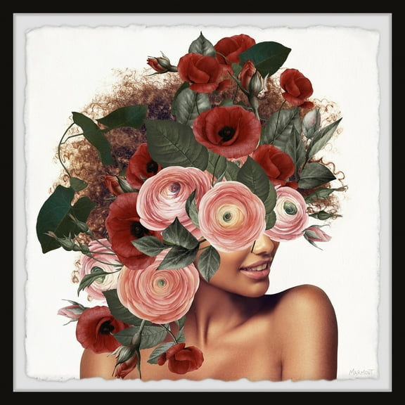 Marmont Hill Layered Poppies Framed Painting Print