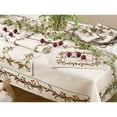 thumbnail image 3 of Saro Lifestyle Embroidered Holly Design Linen Blend Napkin (Set of 4), 3 of 3