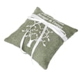 thumbnail image 5 of Favores del de la almohada del nupcial del de de arpillera retro Macarena Almohada de anillo de bodas, 5 of 5