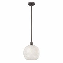 Innovations Lighting - White Mouchette - 1 Light Stem Hung Pendant In Modern
