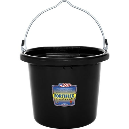 FORTEX-FORTIFLEX FB-120BX Heavy-Duty Flat-Back Bucket Fortalloy Rubber/HDPE Black FORTEX-FORTIFLEX FB-120BX Heavy-Duty Flat-Back Bucket Fortalloy Rubber/HDPE Black