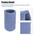 thumbnail image 4 of Unique Bargains Pair Sweat Absorbing Wrist Sweatbands Athletic Cotton Terry Cloth Light Blue 8x10cm, 4 of 6