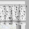 thumbnail image 3 of Ambesonne Ballet Window Valance, Stars and Hand-drawn Swirls, 54" X 18", Black and White, 3 of 5
