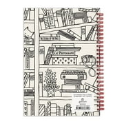 Cat on Bookshelf 6 X 8 Wire-O Journal, (Hardcover)