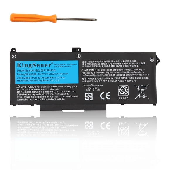 KingSener RJ40G 005R42 0WK3F1 0M3KCN M033W 01K2CF Laptop Battery Replacement for Latitude 15 5520 Latitude 14 5420 Precision 15 3560 Series 075X16 WY9DX P137G P137G001 P104F P104F001