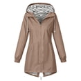 thumbnail image 4 of Hilenly Womens Plus Size Waterproof Rain Jacket Zip Up Lined Rain Coat Hooded Windbreaker Jackets with Pockets, 4 of 8