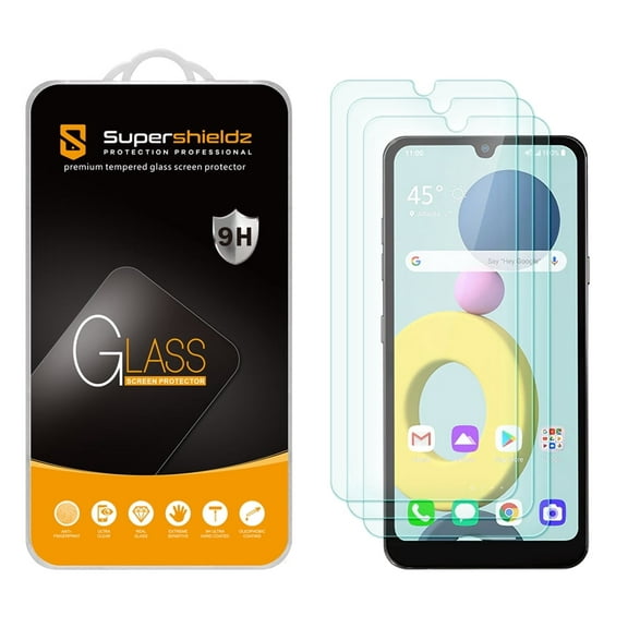 [3-Pack] Supershieldz for LG Xpression Plus 3 Tempered Glass Screen Protector, Anti-Scratch, Anti-Fingerprint, Bubble Free