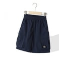 thumbnail image 5 of Karoyedx Toddler Boys Shorts Boys Shorts Kids Cotton Cargo Athletic Shorts Boys School Uniform Causal Active Summer Clothes with Pockets Navy Size,13-14 Years, 5 of 5