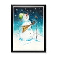 thumbnail image 3 of Designart Christmas Snowman Playing Guitar IV Traditional Framed Wall Art, 3 of 4