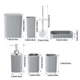 thumbnail image 5 of AOOOWER 6Piece Bathroom Organise Set with Toothbrush Cup Hydraulic Cup Trash Can Brush Durability Construction, 5 of 15