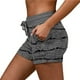 thumbnail image 3 of Pantalones cortos de yoga para mujer Babysbule, a la moda, con control de abdomen, con cordón, informales, con bolsillo, holgados, estampados, deportivos, 3 of 5