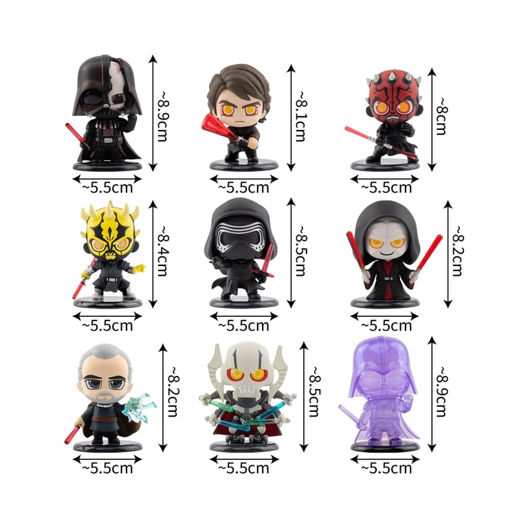Star Wars Dark Side Cosbi Bobble-Head, Whole Set 8 Blind Boxes