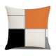 thumbnail image 2 of Funda de Cojín, Juego de 4 Fundas de Almohada Decorativas con Estampado Geométrico Negro y Naranja Moderno de Algodón y Lino, 45 x 45 cm, para Sofá, Dormitorio, Hogar, Decoración del Hogar, 2 of 5
