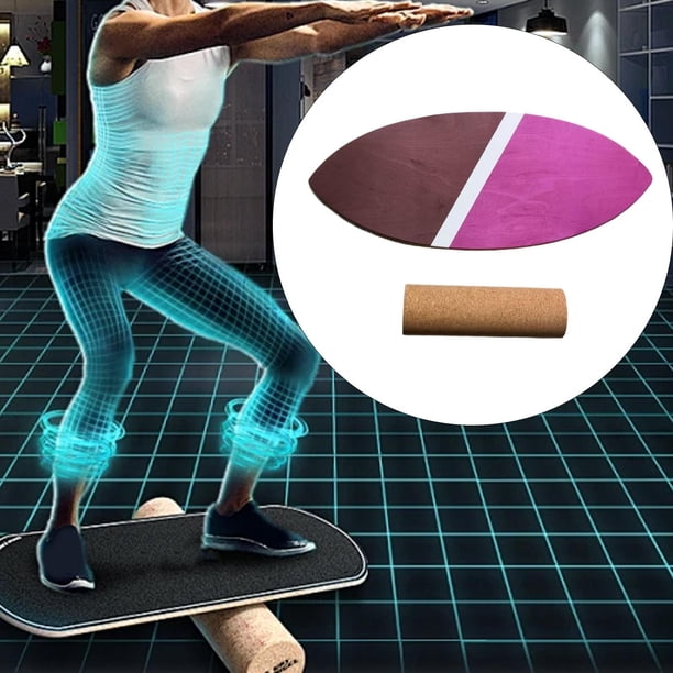 Tabla de equilibrio, equipo de entrenamiento portátil, tabla de fitness ligera y de madera. Multicolor