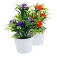 thumbnail image 2 of KAKOWELY 4 plantas artificiales en maceta de plástico, modelos de bonsái artificiales, decoraciones para mesa., 2 of 4