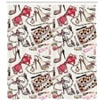 thumbnail image 3 of Ambesonne Fashion Shower Curtain, Feminine Beauty Items, 69"Wx75"L, Black Pink Tan, 3 of 3