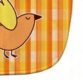 thumbnail image 3 of Bird on Orange Plaid Baby Bib, 3 of 3