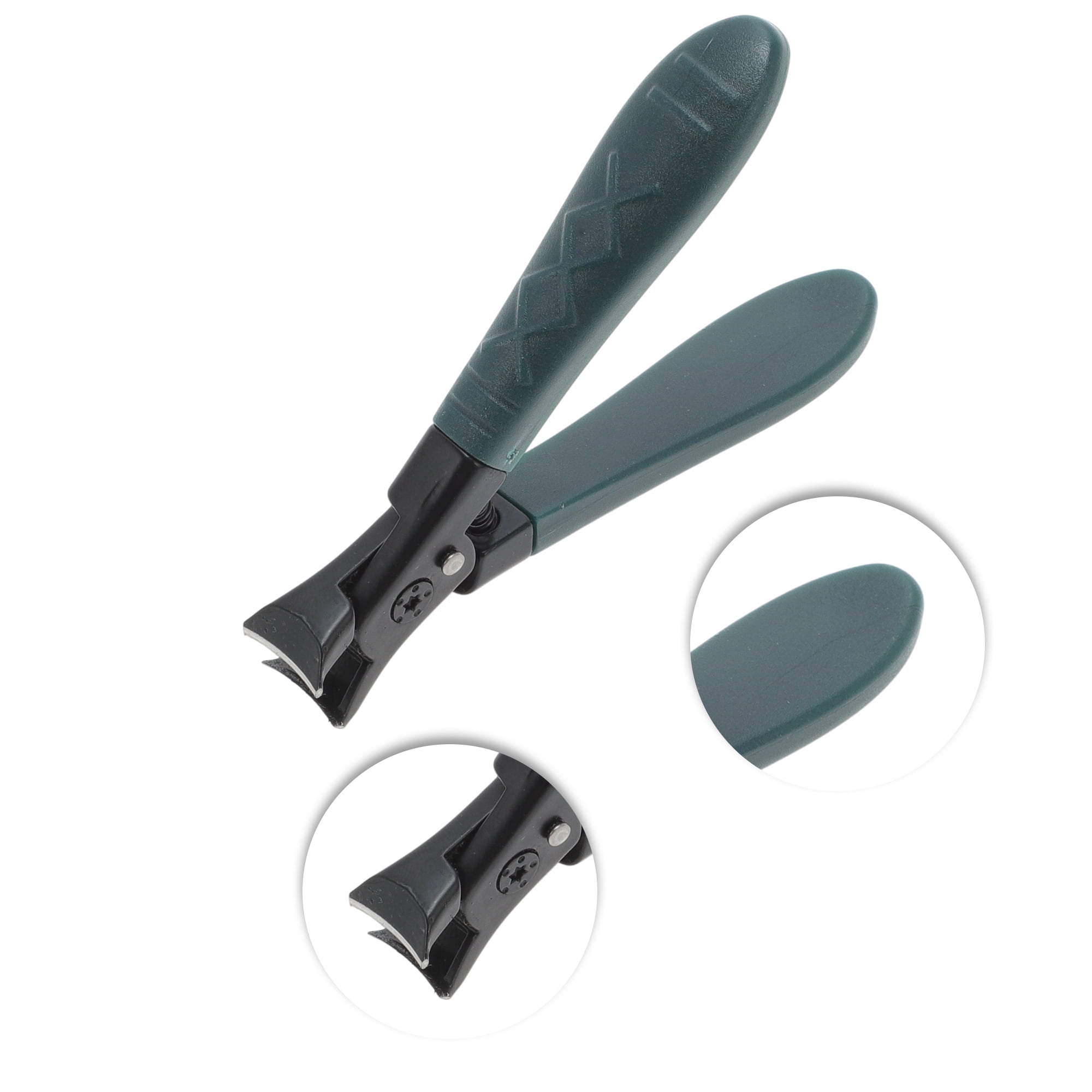 Unique Bargains Splash-proof Nail Clipper Kit for Women for Men 3-piece Set Blackish Green