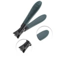 thumbnail image 3 of Unique Bargains Splash-proof Nail Clipper Kit for Women for Men 3-piece Set Blackish Green, 3 of 6