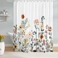 thumbnail image 2 of Extra Long Vintage Floral Shower Curtain 72 x 84 Inch, Waterproof Fabric Colorful Botanical Flower Shower Curtain for Bathroom, 2 of 6