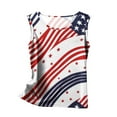 thumbnail image 5 of VKOYWKM Summer Tank Tops for Women 2025 American Flag Stars and Stripes Graphic Tank Tops Sleeveless Shirts 4th of July Patriotic Crew Neck Red White and Blue Tank Tops, 5 of 5