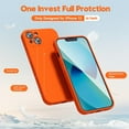 thumbnail image 3 of for iPhone 13 Phone Case Liquid Silicone, Fluorescent Bright Solid Color, Cute Thin Slim Soft Rubber TPU Plain Smooth Gel Matte Protective Cover for Women Girl, Burnt Neon Orange, 3 of 14