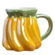 thumbnail image 1 of Taza de cerámica con forma de plátano, 350 ml, diseño divertido y colorido, 1 of 2