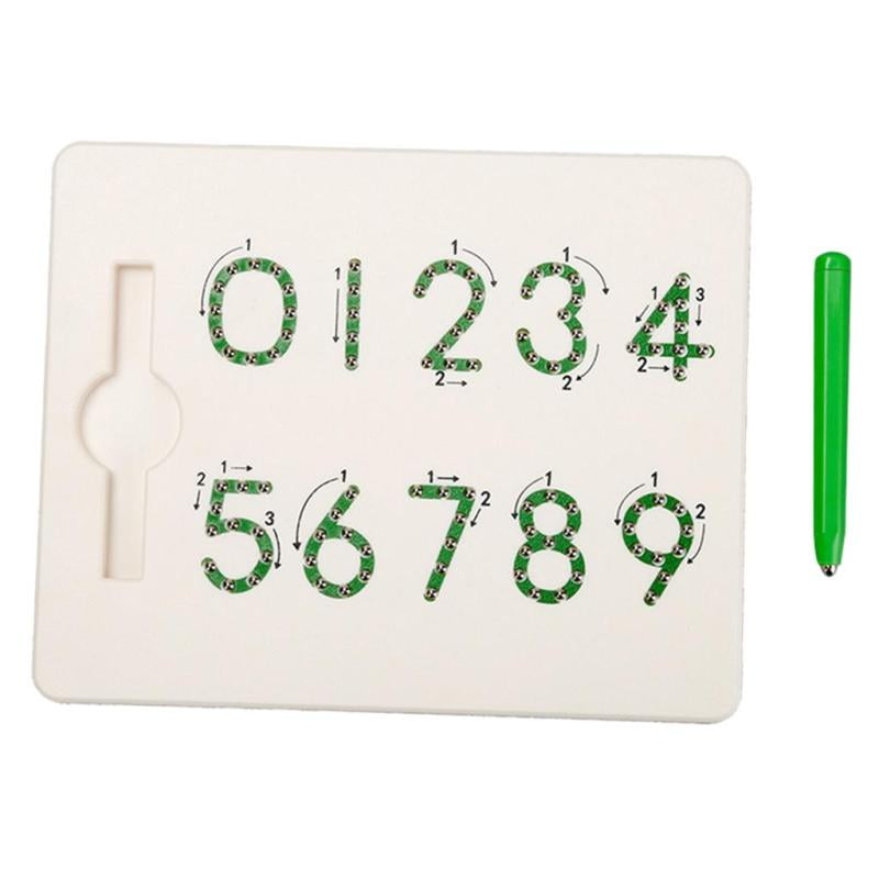 Wooden Board Numbers Tracing 0-9 Writing Practice Kids toy Preschool 