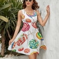 thumbnail image 3 of Rainbow Lollipop Dress Fashion Beach Long Dresses Female Party Printed Sundress, 3 of 7