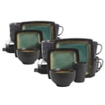 thumbnail image 1 of Gibson Elite Ocean Paradise Ensemble de Vaisselle Carrée 16 Pcs, Jade (2 Pack), 1 of 7
