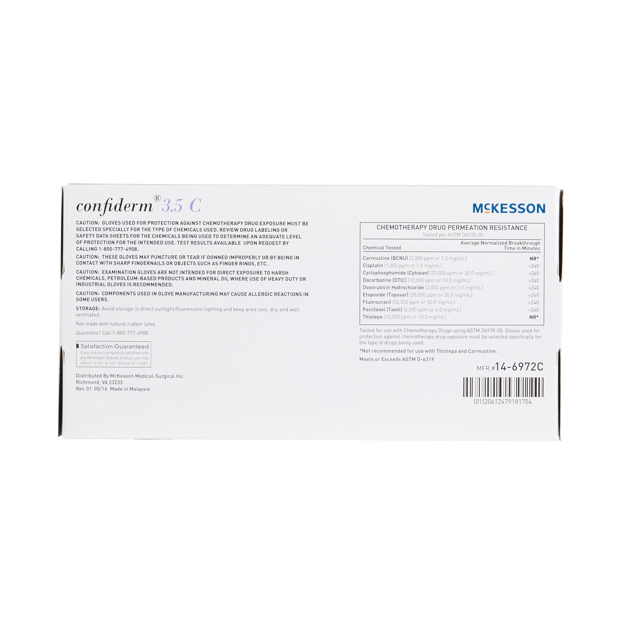 McKesson Confiderm® 3.5C Exam Glove, Nitrile, Blue, X-Small, 200/Box (765873_BX)