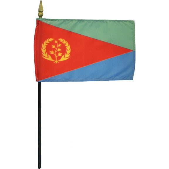 Eritrea - 4"X6" Stick Flag