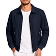 thumbnail image 4 of FchengtaiS Men's Full Zip Up Bomber Jackets Long Sleeve Turndown Collar Lightweight Coat Windproof Outerwear with Zip Pocket, 4 of 7