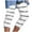 White, variant on Ecqkame Capris for Women Casual Summer Clearance Women's Summer Casual Elastic Waist Independence Day Printed Cropped Pants White XXL