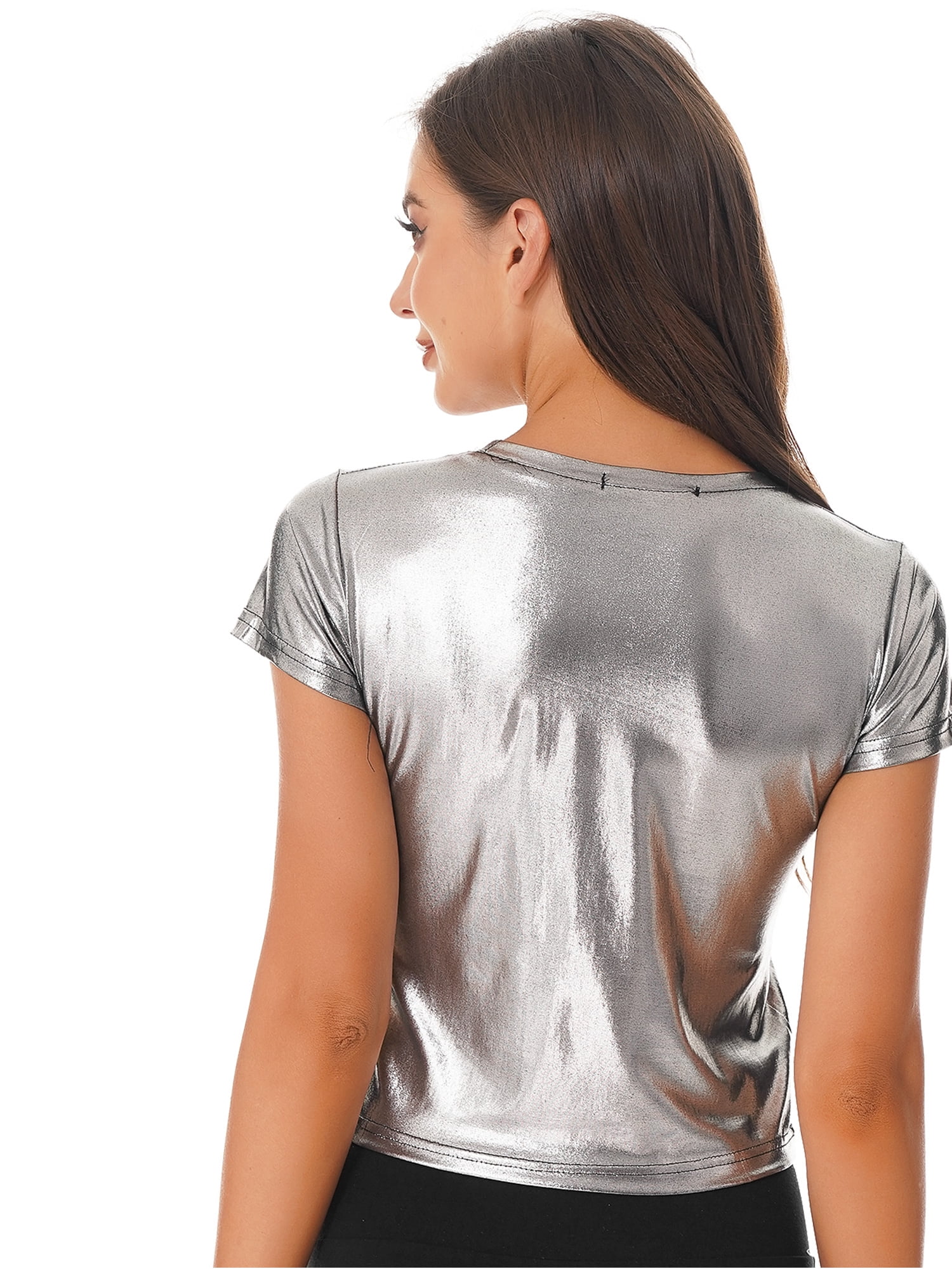 Shop metallic grey shirt Top Sale Black Friday
