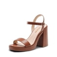 thumbnail image 1 of Sandalia DREAM PAIRS GISELLE Tacón Chunky 11 cm Color Tan Talla 7, 1 of 7