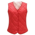 thumbnail image 3 of Bcfgryg Autumn Winter Plus Fleece Vest Coats Solid Color Warm V Neck Pockets Sleeveless Jackets Lightweight Men's Jacket For Hiking Red XXL, 3 of 3
