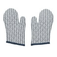 thumbnail image 3 of VHC Brands Cotton Oven Mitt Set of 2, Heat Resistant, Baking Glove Pot Holder, Kitchen Mitts, Sawyer Mill Blue Collection, 12.5x8, Denim Blue, 3 of 3