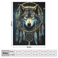 thumbnail image 4 of Dreamcatcher Wolf Blanket, Wolf Throw Blanket Wolf Blankets for Women, Men and Kids Adults Gifts, Super Soft Plush Lightweight Wolf Blanket Throw for Bed Sofa Couch Bedroom, 4 of 6